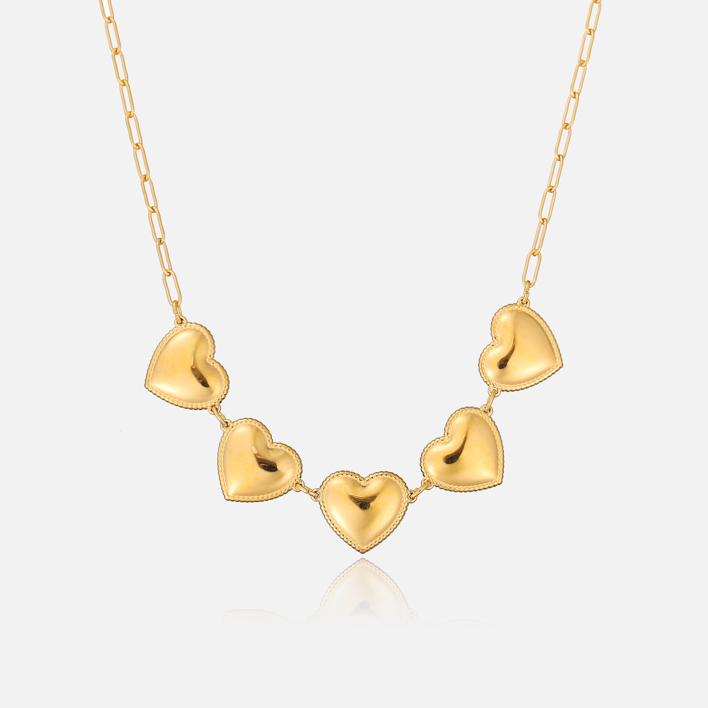 Tess | Golden Hearts Necklace