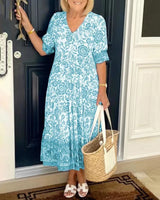 Medina | Floral Wrap Midi Dress