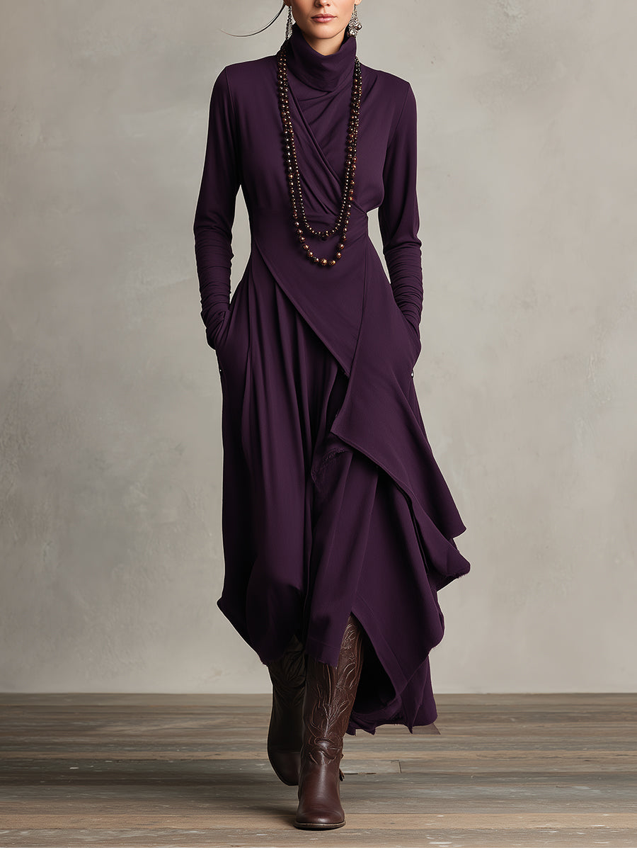 Felisa | Asymmetric Long-Sleeve Dress