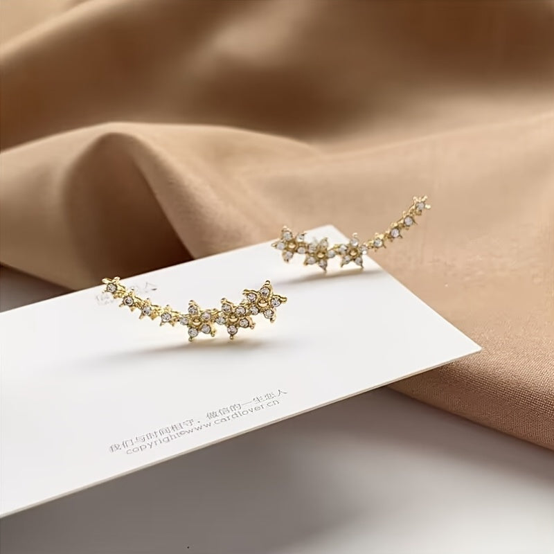 Ursula | Floral Ear Climber Earrings