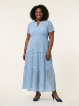 Liesl | V-Neck Tiered Midi Dress
