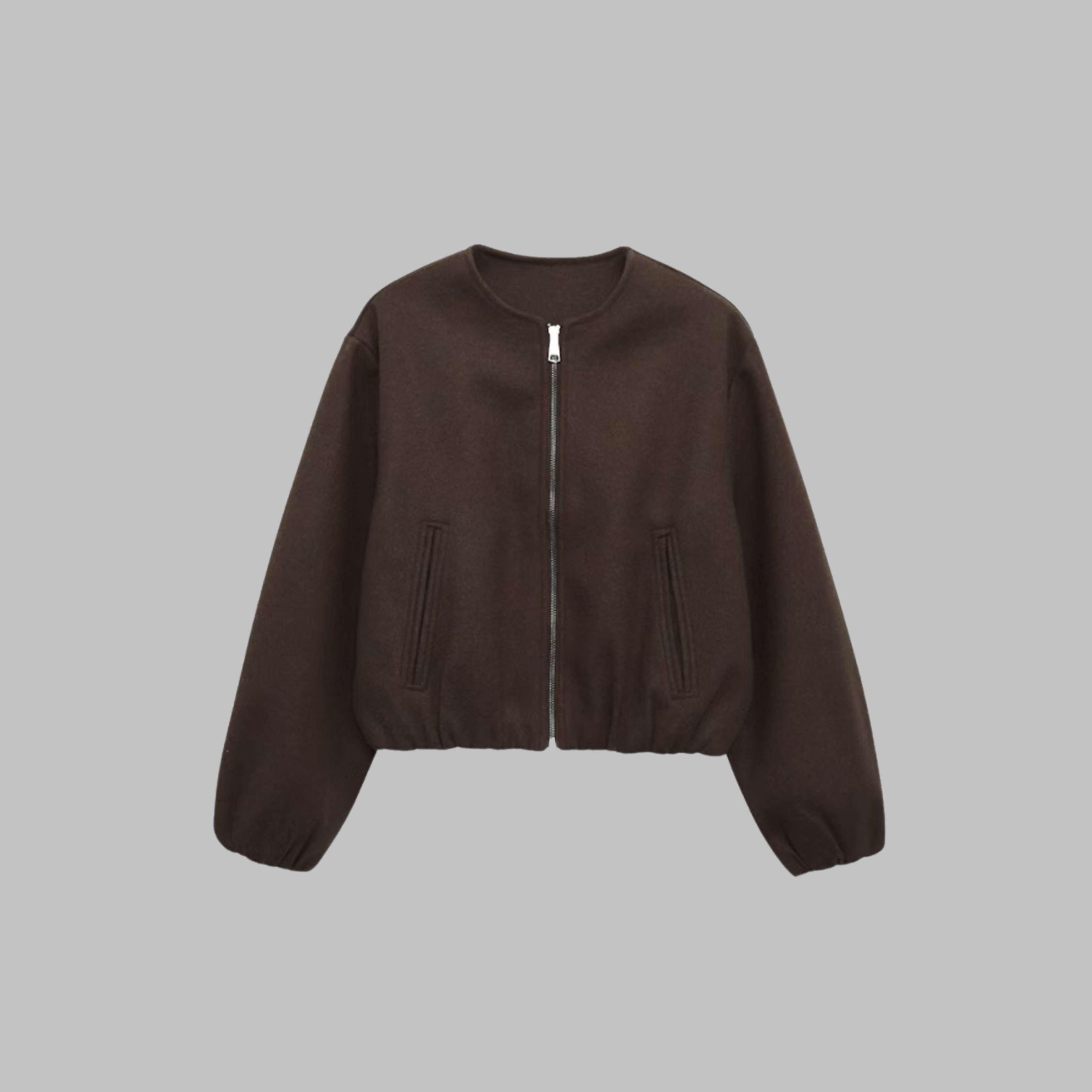 Vivienne | Zip Crop Long Sleeve Jacket
