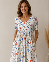 Katie | Graceful Floral Midi Dress