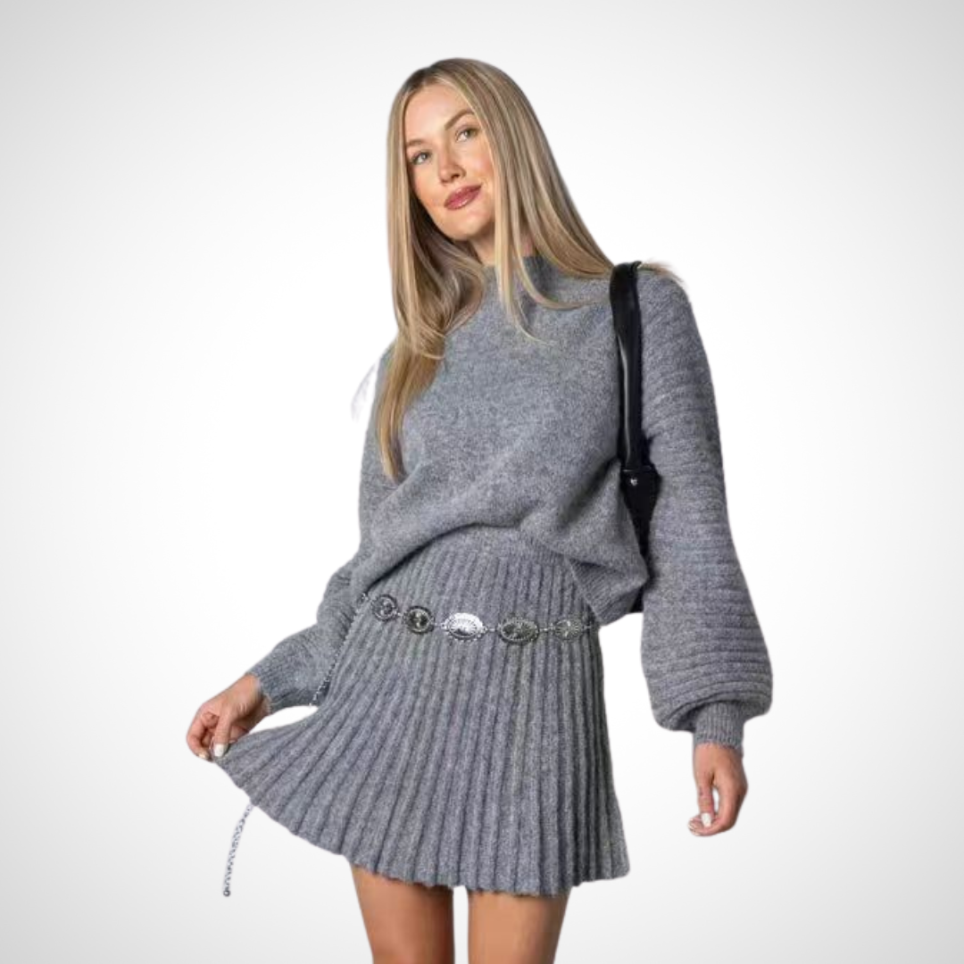 Louisa | Ribbed Knit Two-Piece Fall Set