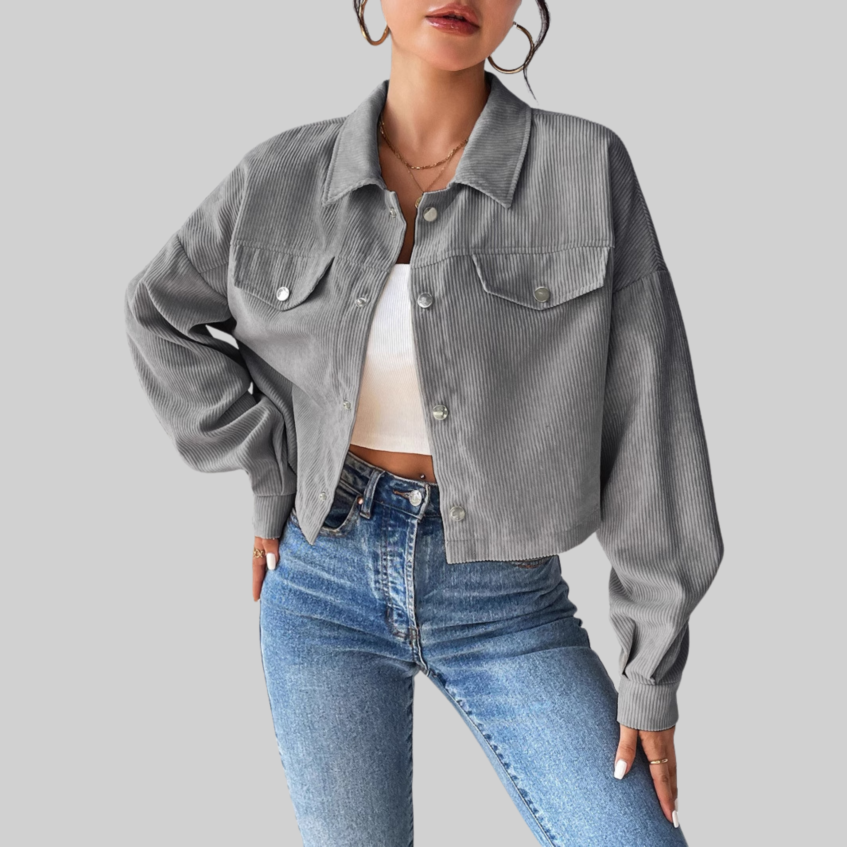 Estrella | Classic Collared Button-Front Jacket