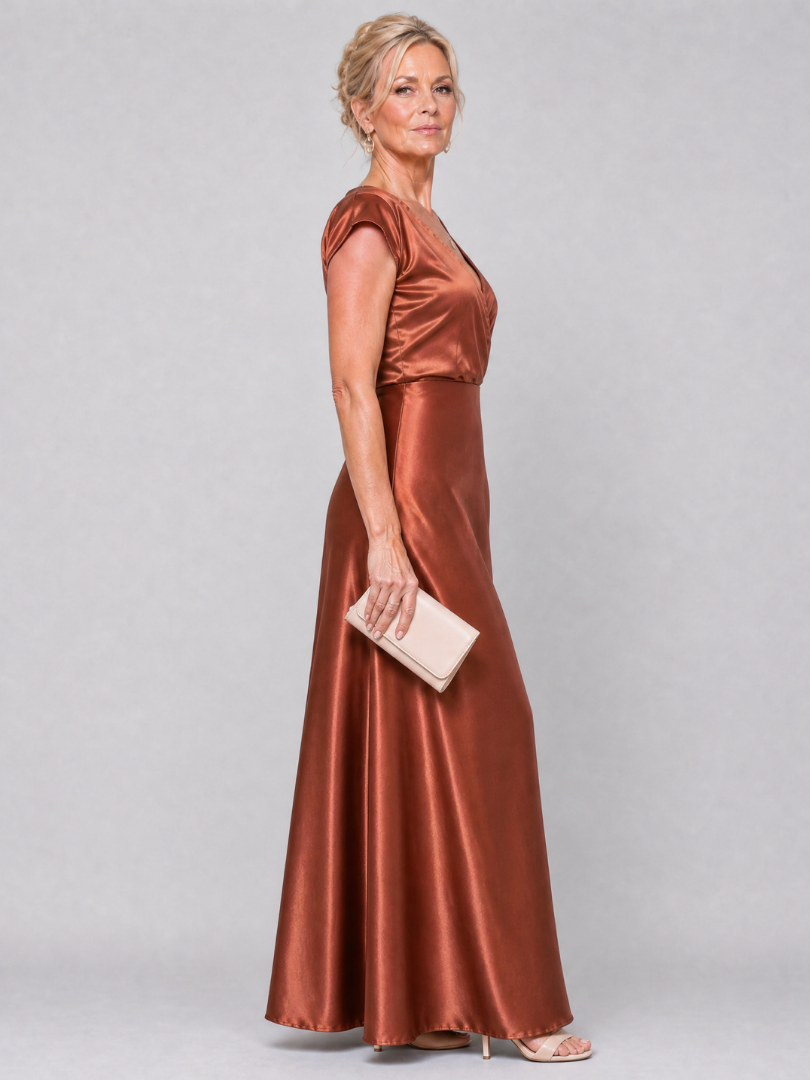 Pansy | Cap Sleeve Wrap Maxi Dress