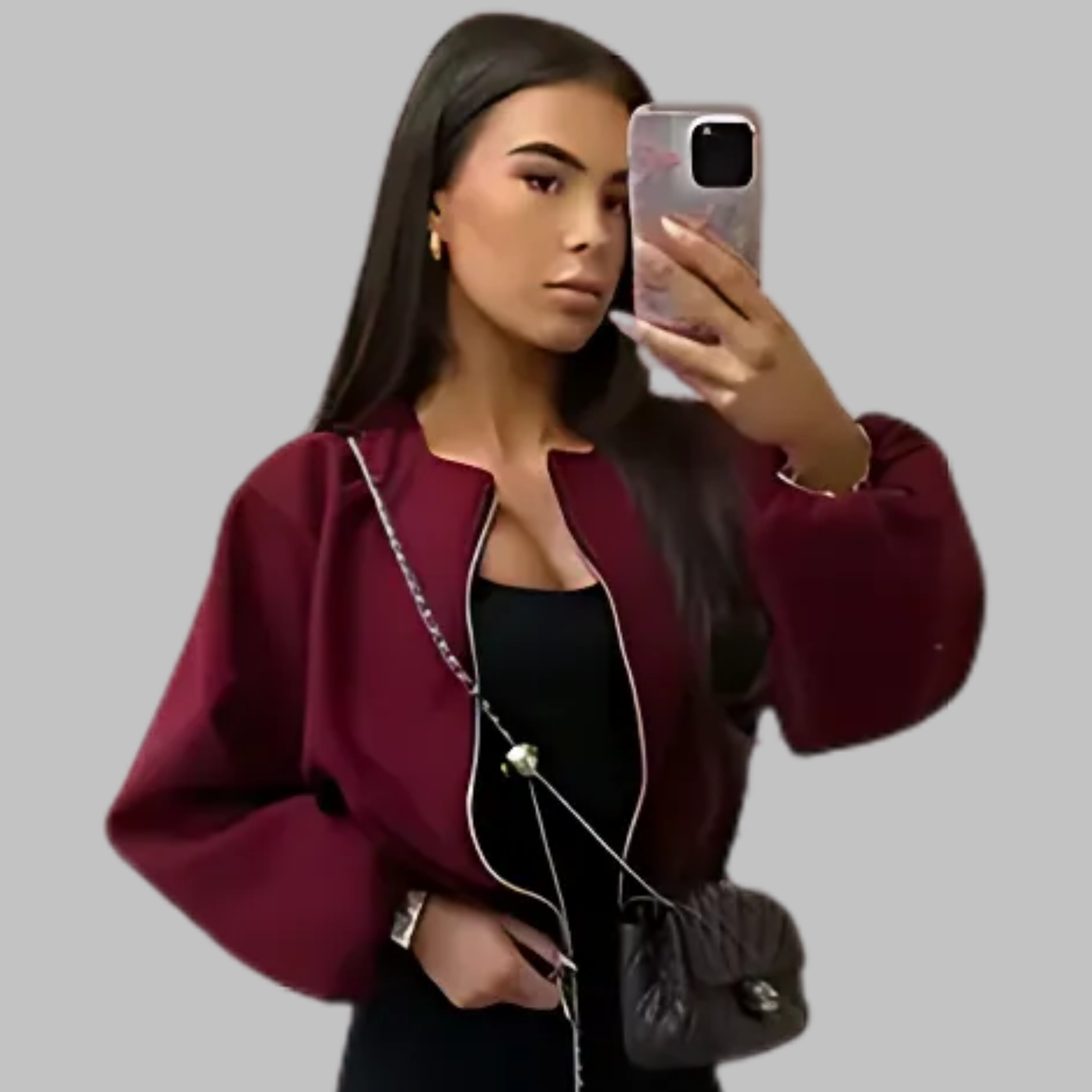 Vivienne | Cropped Zip Jacket Long Sleeve