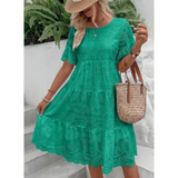 Solène | Boho Round Neck Summer Dress