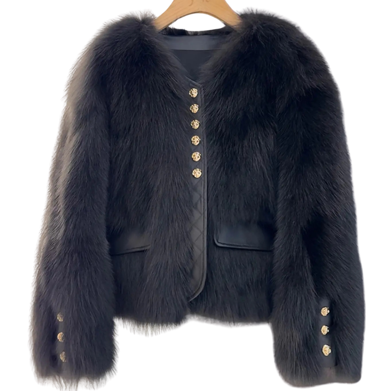 Vivienne | Faux Fur Patchwork Cropped Jacket