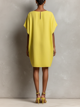 Shoshana | Lime Linen-Blend Mini Shift Dress