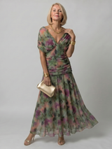 Shania | Off-Shoulder Draped Midi Dress
