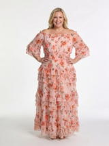 Willow | Off-Shoulder Floral Ruffle Tiered Maxi Dress