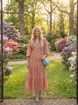 Dolly | Geometric Print V-Neck Midi Dress