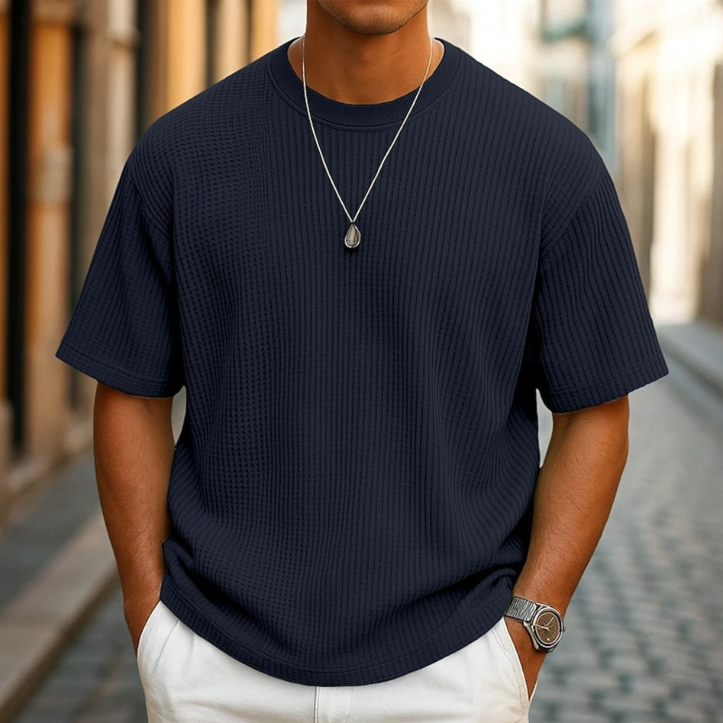 Zachariah | Waffle Knit Summer T-Shirt