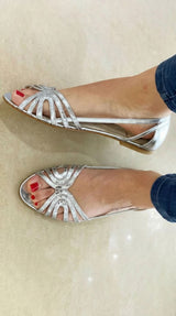 Bristol | Metallic Cut-Out Sandals
