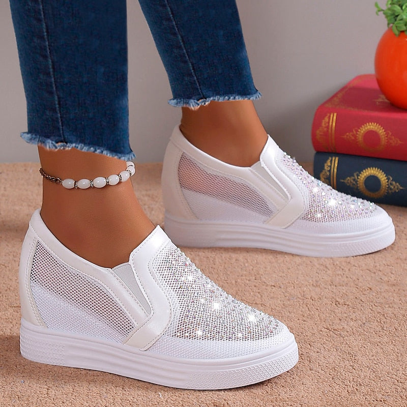 Celeste | Crystal Embellished Sparkle Sneakers