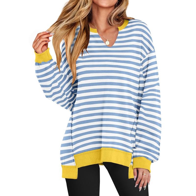 Camille | Oversized V-Neck Lightweight Sweatshirt
