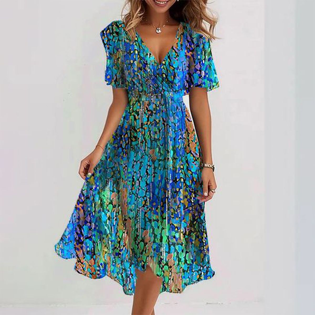 Lakelyn | Breezy Blue Midi Dress