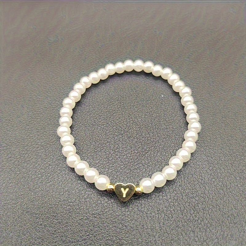 Jocelyn | Initial Heart Charm Bracelet
