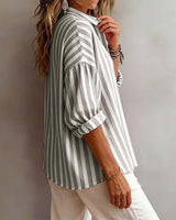 Noemi | Striped Loose-Fit Blouse with Collar