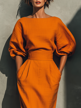 Lucia | Two-Piece Top & Midi Skirt Set