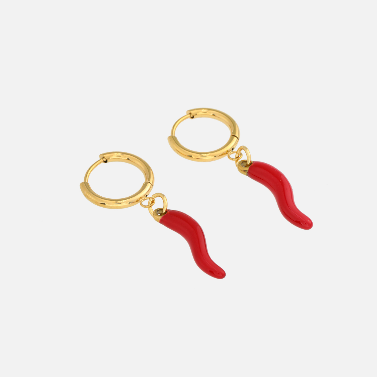 Marcelline | Gold Hoop & Chili Charms