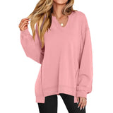 Camille | Oversized V-Neck Lightweight Sweatshirt