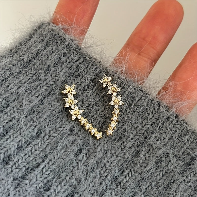 Reagan | Floral Ear Climber Earrings