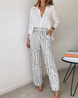 Irene | Geometric Print Two-Piece Set