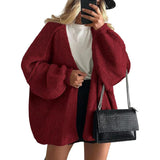 Veronika | Oversized Lantern Sleeve Knit Cardigan