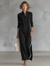 Suki | Maxi Shirtdress in Black