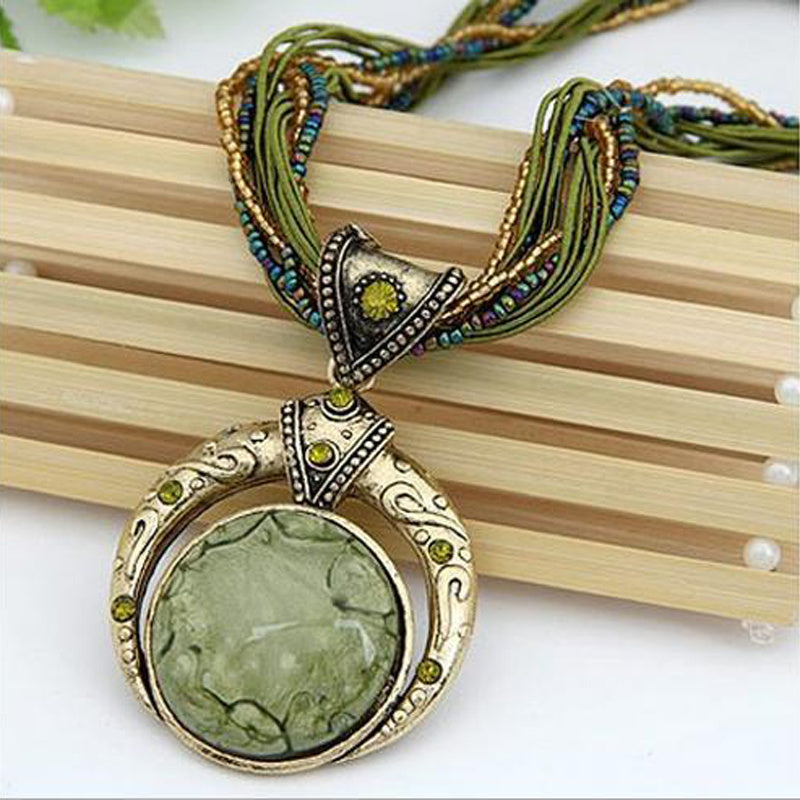 Erica | Bohemian Layered Pendant Necklace