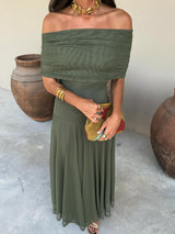 Zuriel | Linen-Silk Midi Dress