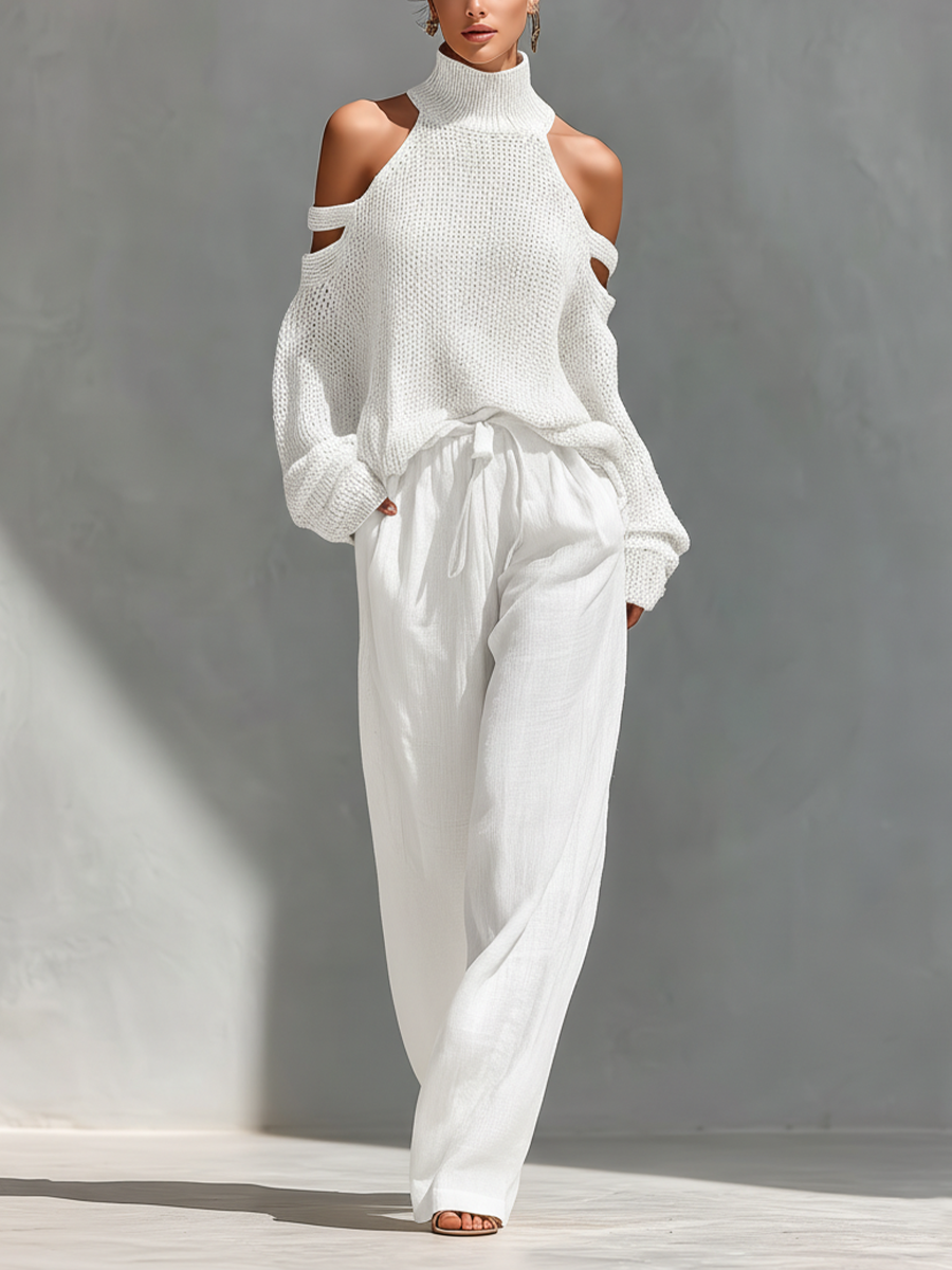 Elizabeth | Knit Top & Flowy Pant Set