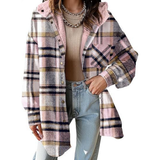 Camille | Relaxed Hooded Plaid Jacket