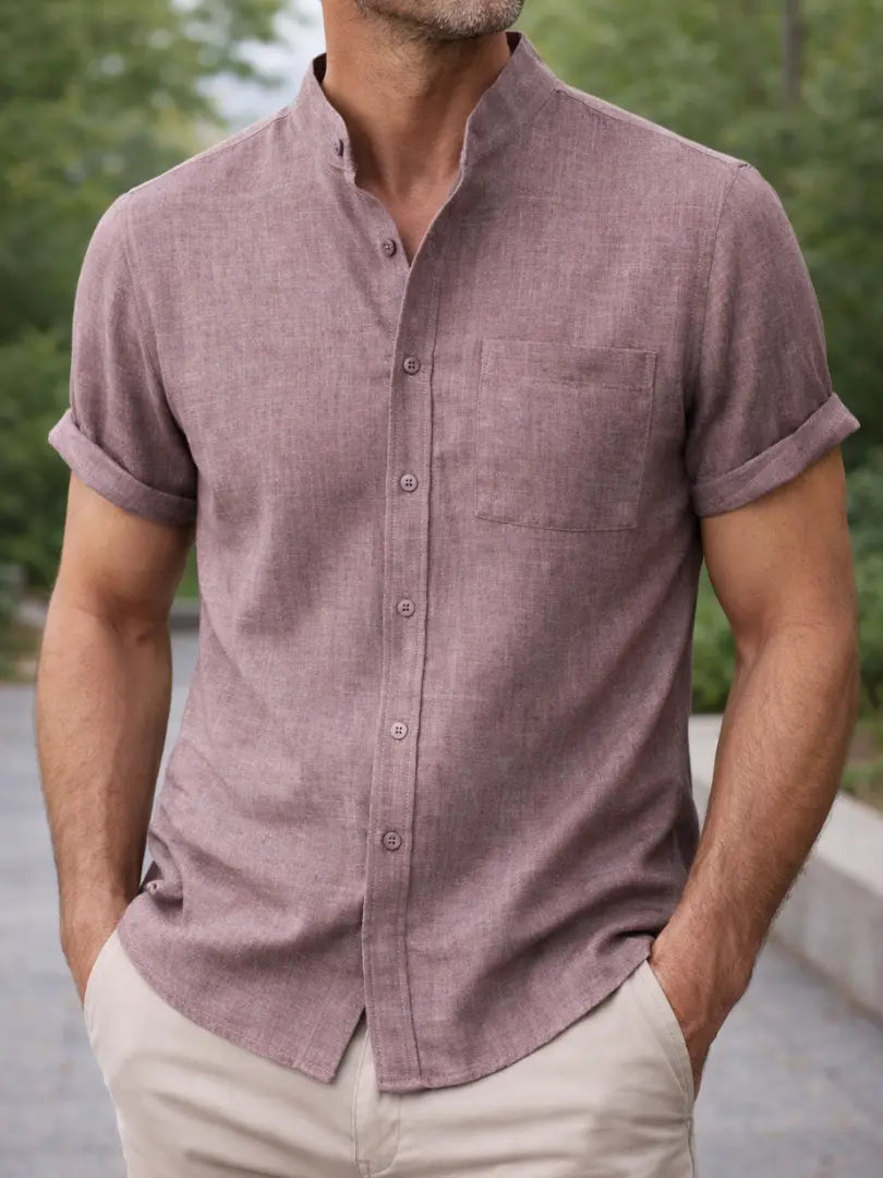 Luis | Mandarin Collar Shirt