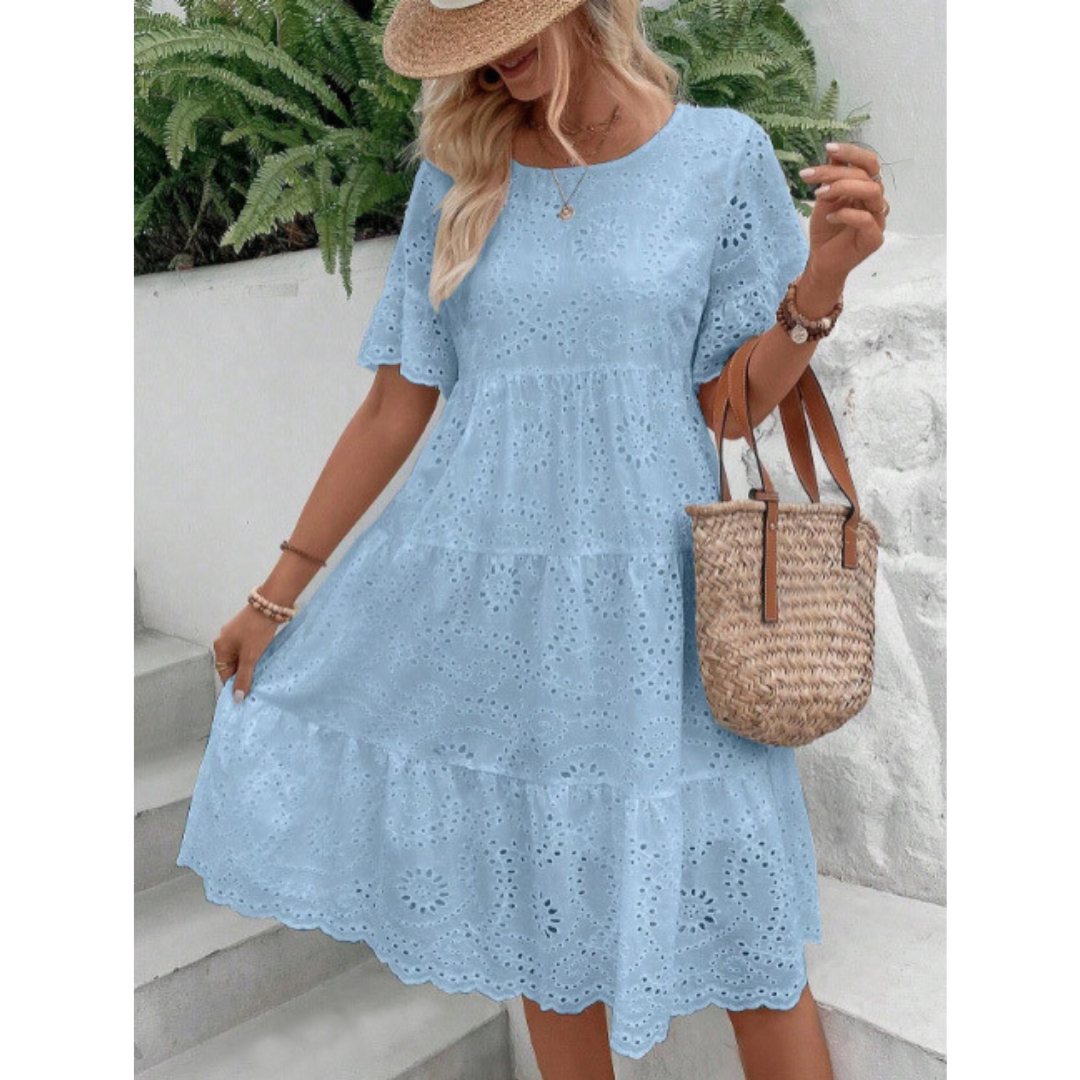 Solène | Boho Round Neck Summer Dress