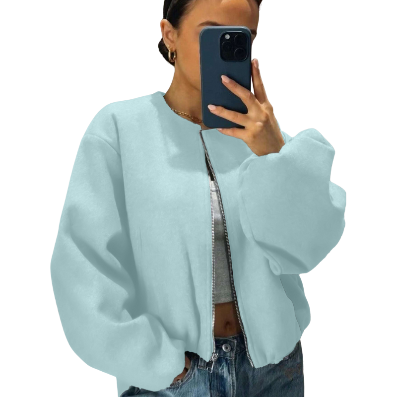 Zara | Minimalist Zip Jacket Relaxed Fit