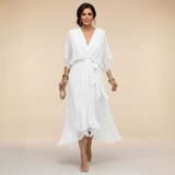 Tatiana | Lightweight Wrap Midi Dress
