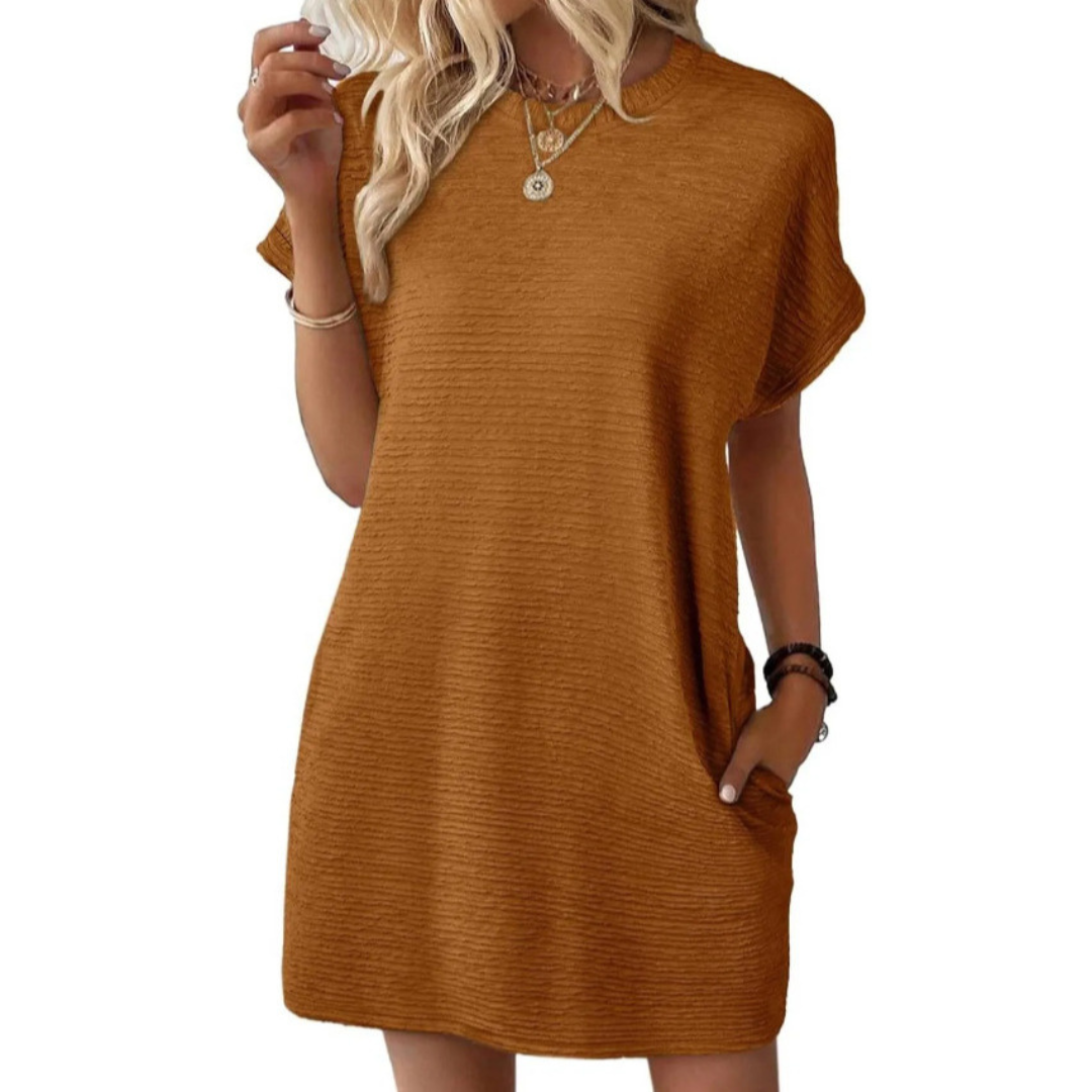 Winsome | Minimalist Round Neck Summer Dress