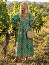 Breanna | Floral Print V-Neck Midi Dress