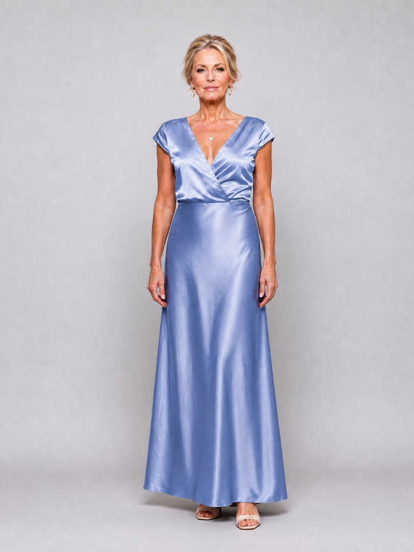 Pansy | Cap Sleeve Wrap Maxi Dress