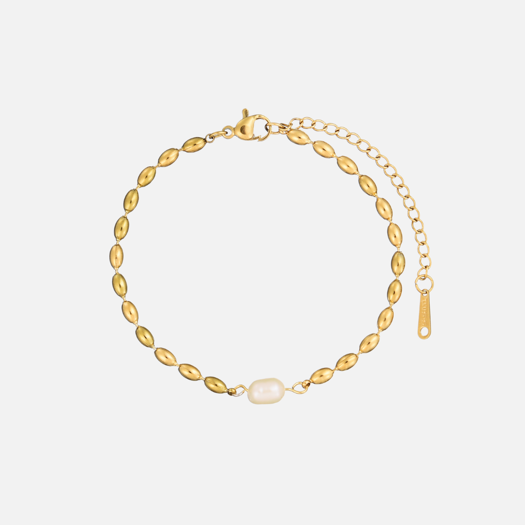 Vaylin | Pearl Accent Gold Bracelet