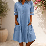 Maddisyn | Relaxed Linen-Feel Shirt Dress