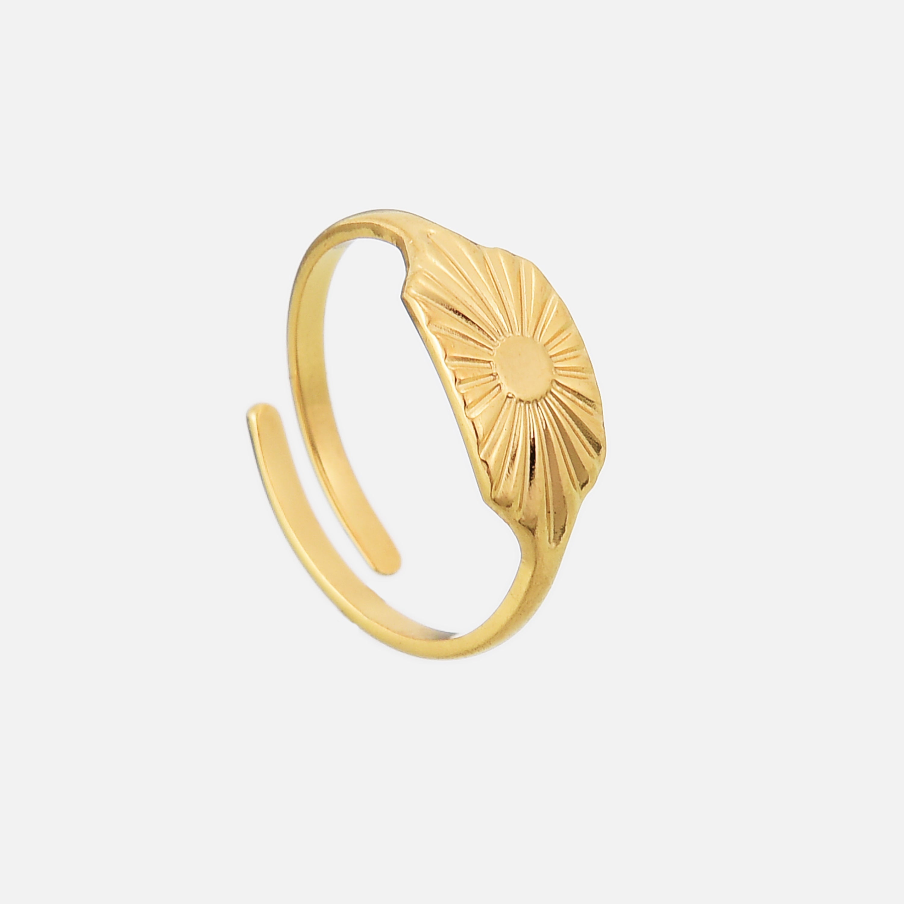 Sylvia | Adjustable Daisy Open Cuff Ring