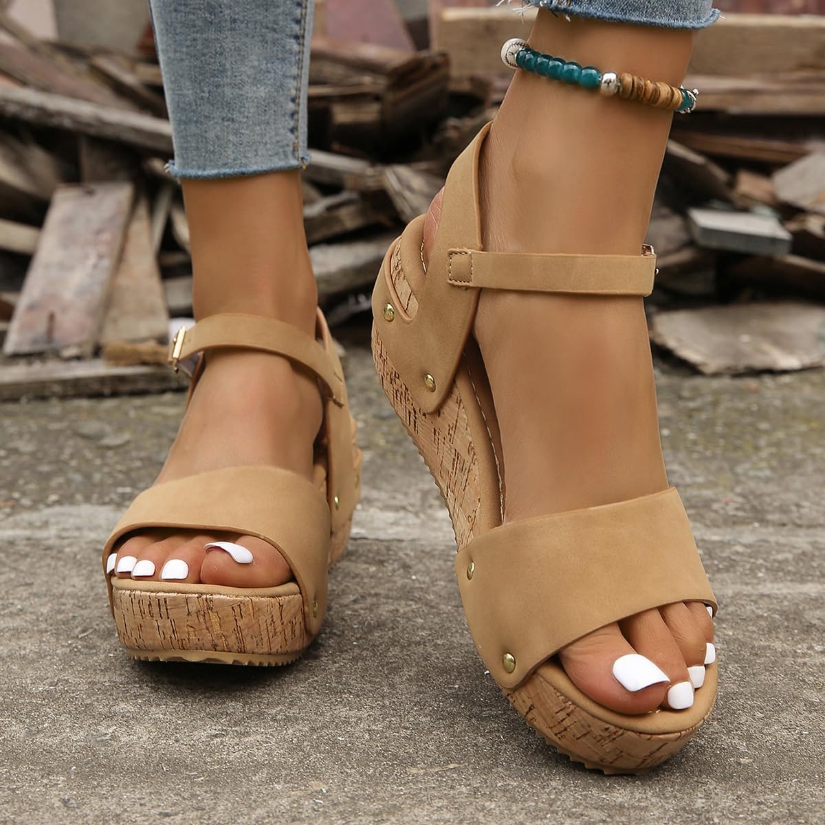 Constance | Wedge Sandal Ankle Strap