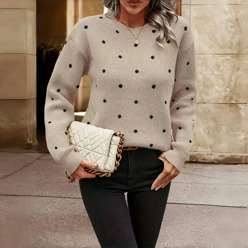 Vivienne | Polka Dot Knit Sweater