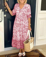 Medina | Floral Wrap Midi Dress