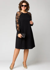 Rachael | Elegant Lace Dress with Slit Sleeves