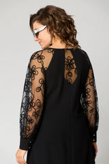 Rachael | Elegant Lace Dress with Slit Sleeves